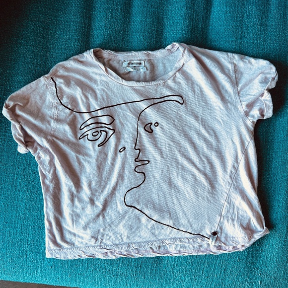 ONE TEASPOON SUPIMA LABYRINTH CROPPED TEE - size S - Picture 3 of 5